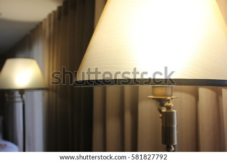 table lamp dim light  curtain