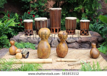 Hawaiian musical instruments used in hula