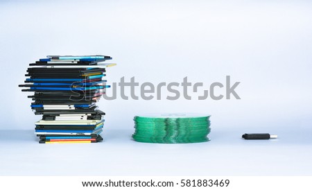 Historical storage on withe background