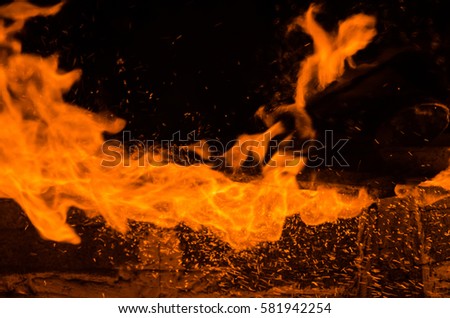 Fire flames ,flame in furnace