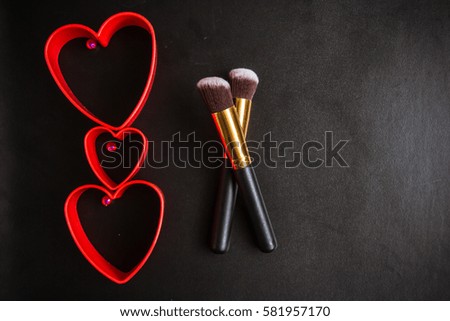 Makeup Brushes, Heart