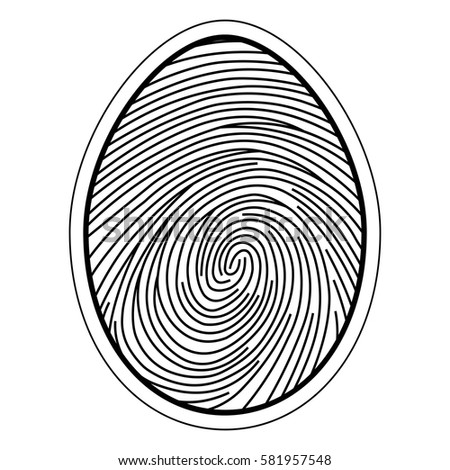 fingerprint image of the finger curls of the capillaries, vector concept identification and security data storage