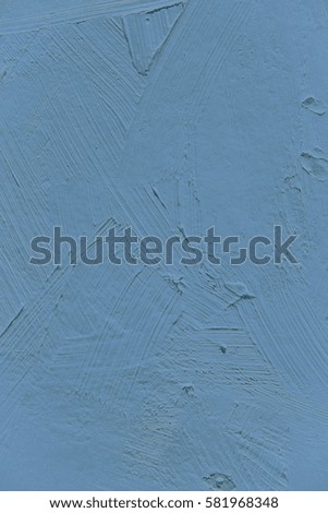 Painting close up of blue pantone niagara color, paint brush texture for interesting, creative, imaginative backgrounds. For web and design.

