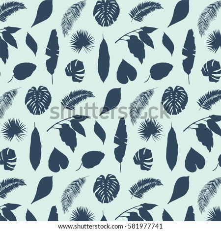 palm leaves silhouette pattern