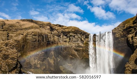 this is a photo of waterfall in Iceland