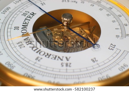 vintage barometer Royalty-Free Stock Photo #582100237