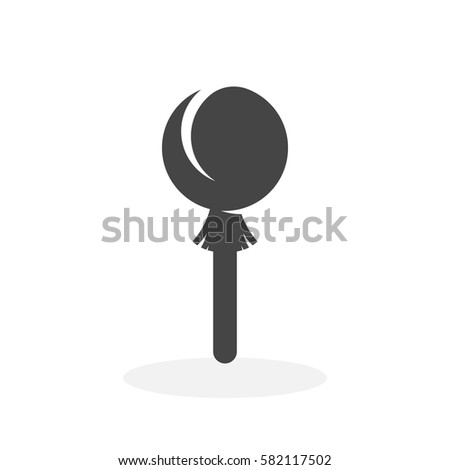 Candy on stick icon isolated on white background. Candy on stick vector logo. Flat design style. Modern vector pictogram for web graphics - stock vector