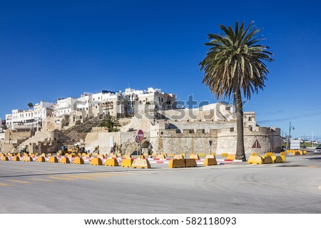 Tanger ancient fortress architecture, Morocco Royalty-Free Stock Photo #582118093