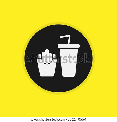Fast food icons Vector.