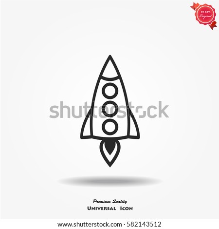 Rocket vector icon.