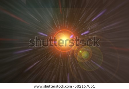 Sunburst or stars in outer space, background. "The elements of this image furnished by NASA"

