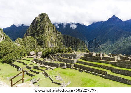 The Machu Picchu beautiful mountain in perou