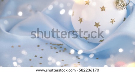 Winter background with christmas ornaments, Greeting card for Christmas and New Yearr