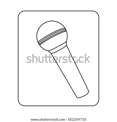 emblem microphone icon stock, vector illustration design