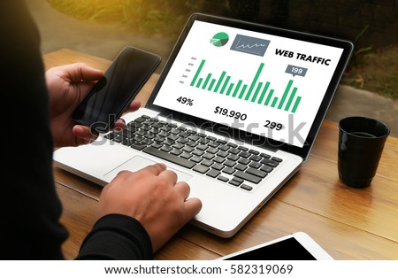 WEB TRAFFIC (business, technology, internet and networking concept )