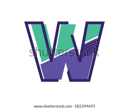 Modern W Alphabet Symbol Suitable For Technology Logo, Infographics, Print, Digital, Logo, Icon, Apps, T-Shirts and Other Marketing Material Purpose.
