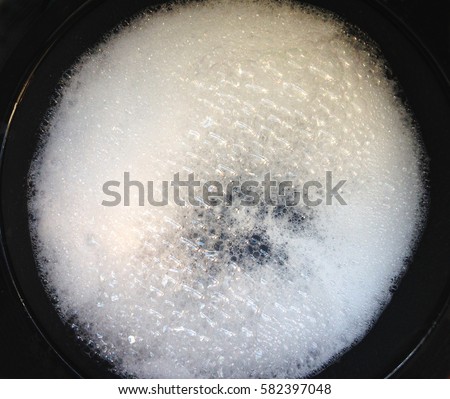 Top view Bubbles of detergent