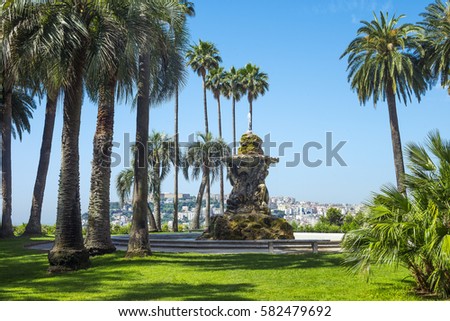 Italy, Naples, the fountain of the Capodimonte park Royalty-Free Stock Photo #582479692