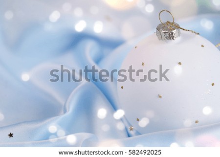 Winter background with christmas ornaments, Greeting card for Christmas and New Yearr