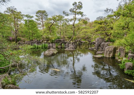 japanese landscape - kokoen - himeji - hyogo