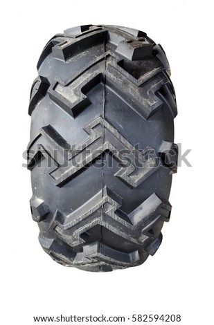 wheel tire of ATV isolated on white background