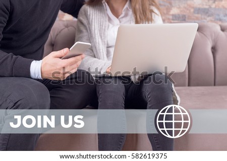 Join Us Technology Concept