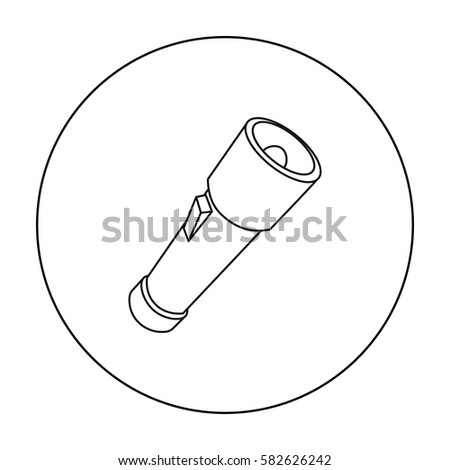 Flashlight icon of vector illustration for web and mobile