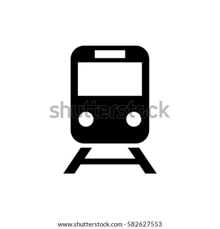 train icon, vector illustration. Flat design eps 10 Royalty-Free Stock Photo #582627553