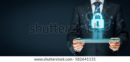Cybersecurity and information technology security services concept. Login or sign in internet concepts. Royalty-Free Stock Photo #582641131