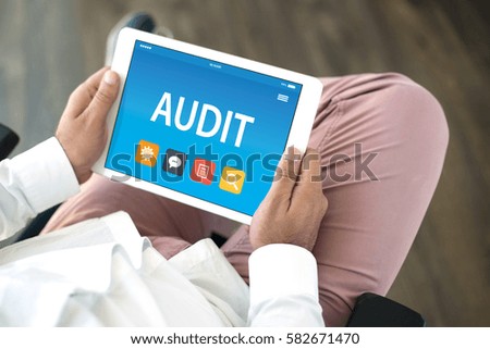 AUDIT CONCEPT ON TABLET PC SCREEN