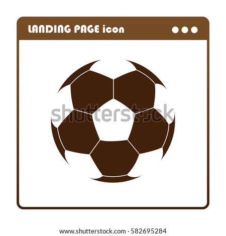 Soccer ball , icon for the landing page