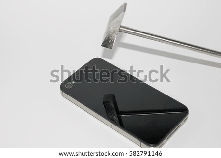 phone and hammer