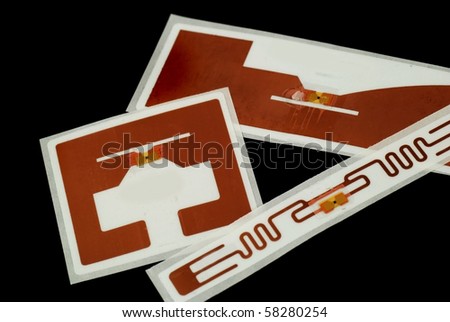 stock pictures of different types of tags for RFID purposes