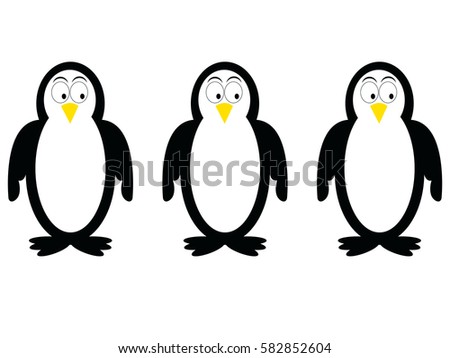 Vector illustration of penguin for your design.  