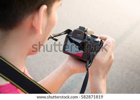Photographer is taking a picture 