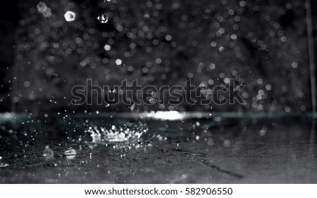 abstract background water drop, splashes on black background