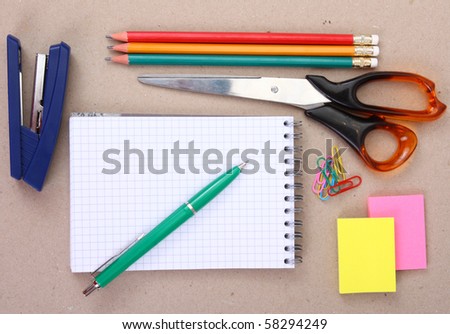 view of the office tools (or school tools)