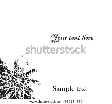 Black and white backgrounds with unusual detail flower, retro style