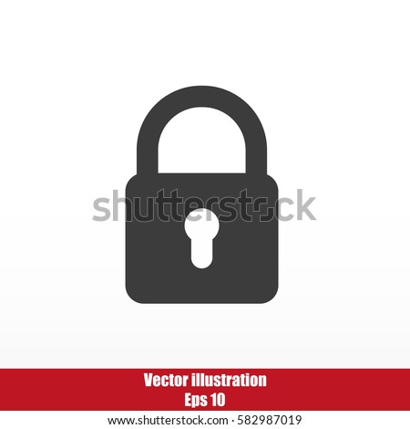 Lock vector icon Royalty-Free Stock Photo #582987019