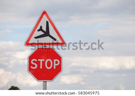 road sign on the sky background
