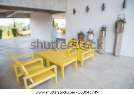 Abstract blurred background chairs in hotel lobby
