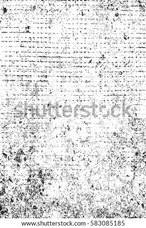 Distressed spray grainy overlay texture. Grunge dust messy background. Dirty powder rough empty cover template. Aged splatter crumb wall backdrop. Weathered drips aging design element. EPS10 vector.