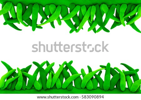 green grass made from plasticine background