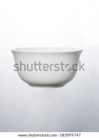 white bowl isolated graduation background