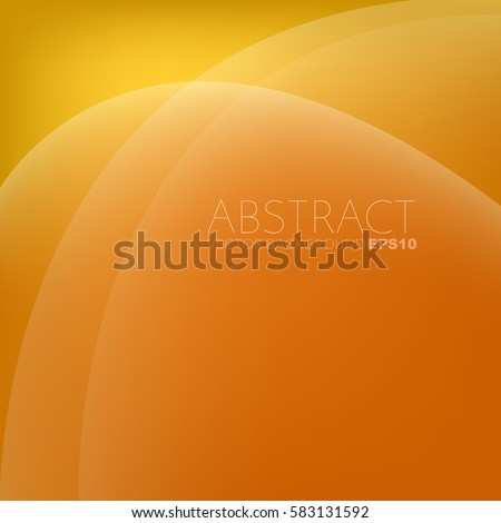 Orange curve vector background with space for text and message design