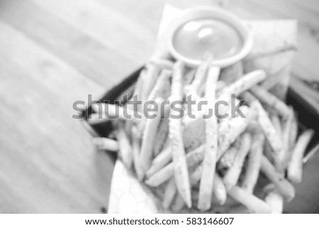 Picture blurred  for background abstract and can be illustration to article of french fries