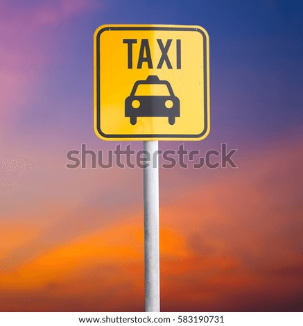 Signs taxi