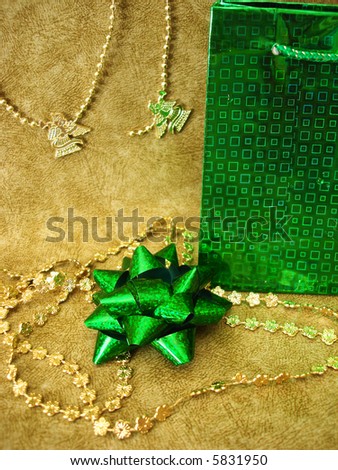 green package and celebration bow