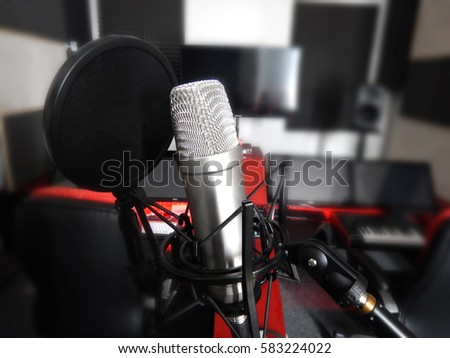 Microphone in a recording studio ( Musical instrument )