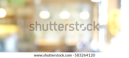 Blur restaurant interior banner background